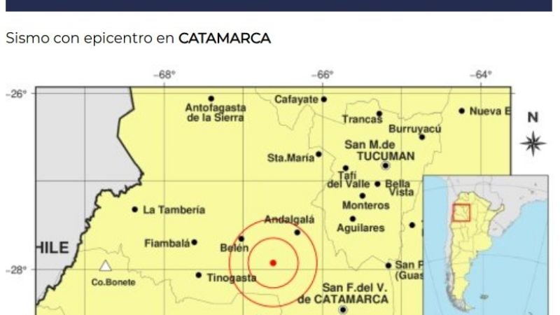 Susto en la mañana: se registró un temblor en el Oeste de Catamarca