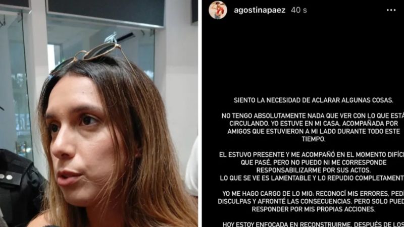 “No se termina más esta pesadilla”: Agostina Páez se despegó del escándalo de su padre