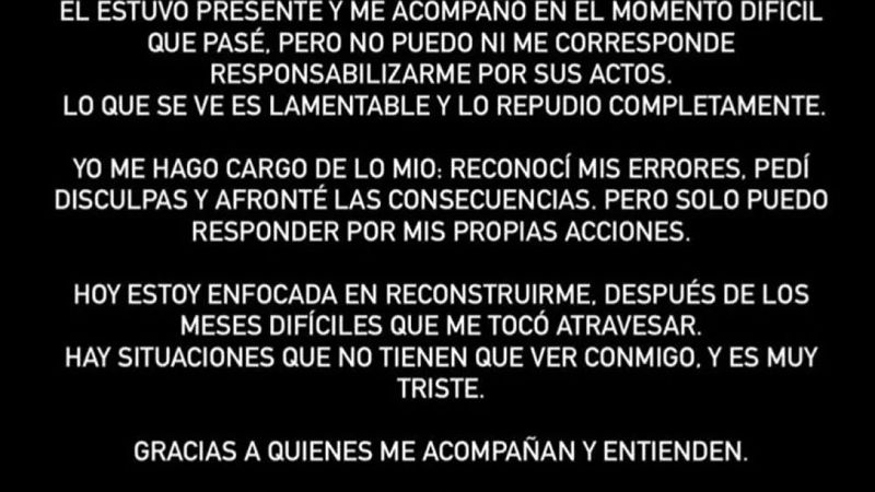 “No se termina más esta pesadilla”: Agostina Páez se despegó del escándalo de su padre