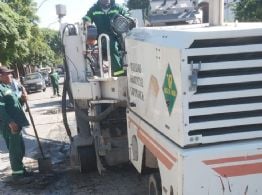 Corte de tránsito por obras de repavimentación en Avenida Mariano Moreno