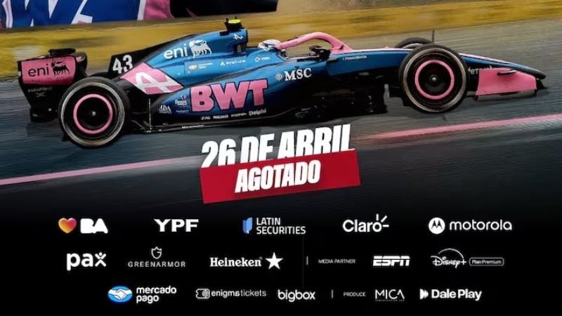 Ampliaron el circuito de Colapinto en Buenos Aires