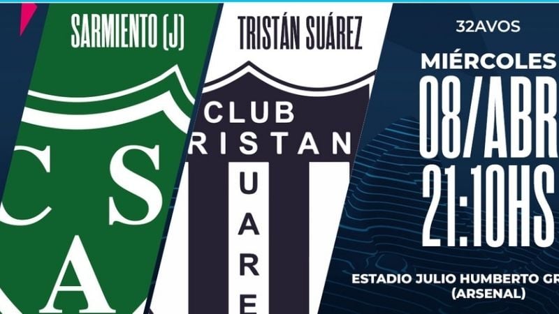 Sarmiento vs. Tristán Suárez, por la Copa Argentina