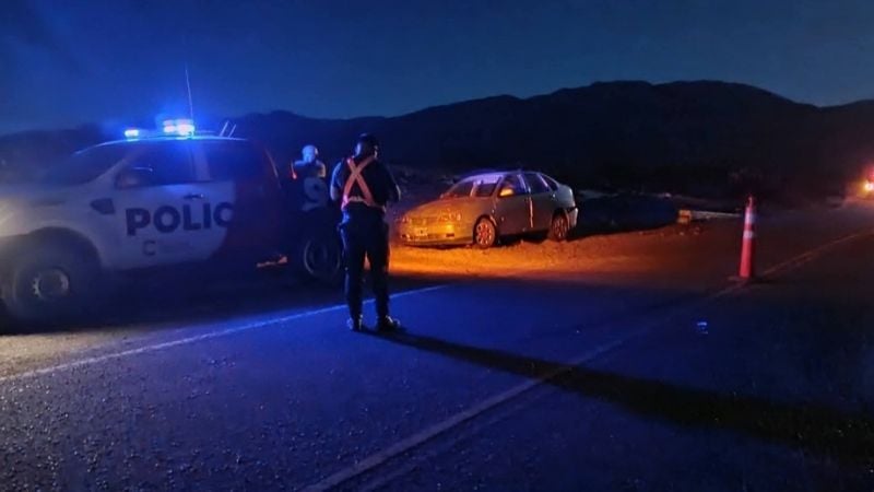 Se accidentó un auto camino a las Termas en Fiambalá