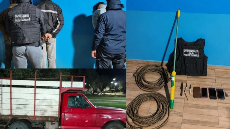 Cuatro aprehendidos y una camioneta secuestrada en Ancasti