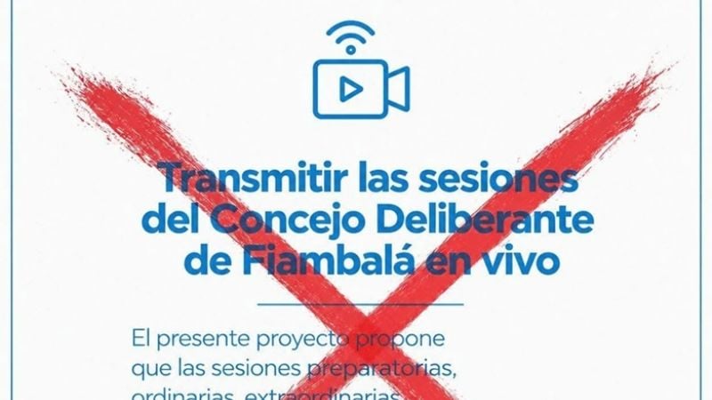 Fiambalá: rechazaron que las sesiones se transmitan en vivo