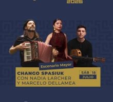 Chango Spasiuk, Nadia Larcher y Marcelo Dellamea presentes en la Fiesta del Poncho