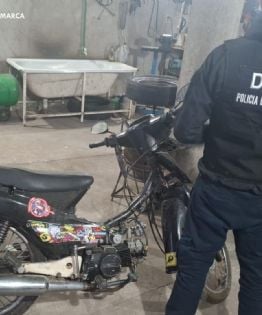 Encontraron una motocicleta con adulteraciones en un taller catamarqueño