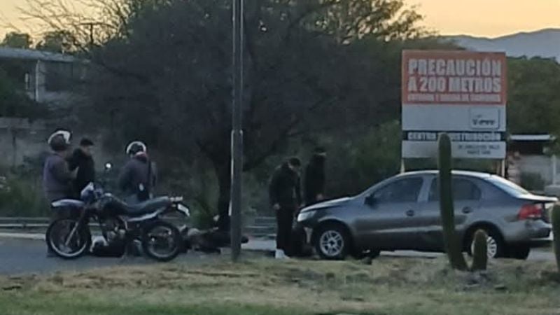 Motociclista resultó herido tras un siniestro vial