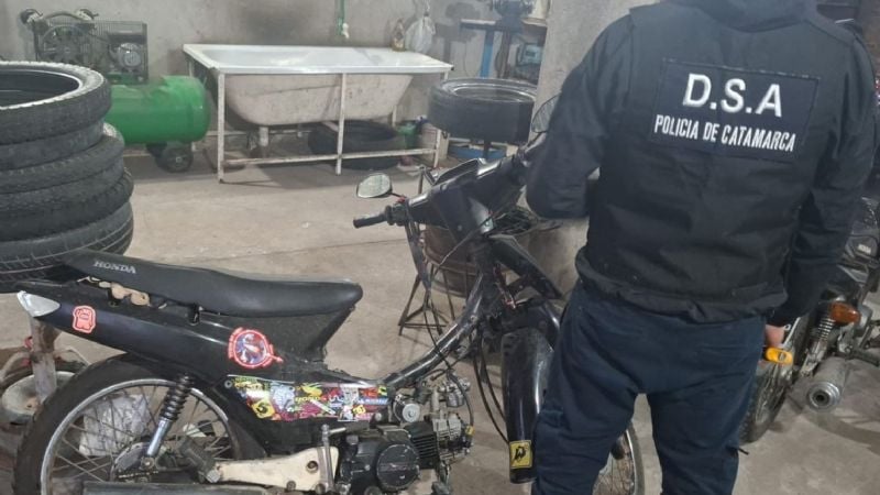 Encontraron una motocicleta con adulteraciones en un taller catamarqueño