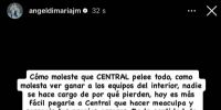DI MARÍA y un fuerte posteo en las redes sociales ante las críticas a Rosario Central y los supuestos favorecimientos arbitrales.