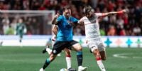 FRANCO VÁZQUEZ y Alan Lescano, en el último cruce de Belgrano con Argentinos Jrs.