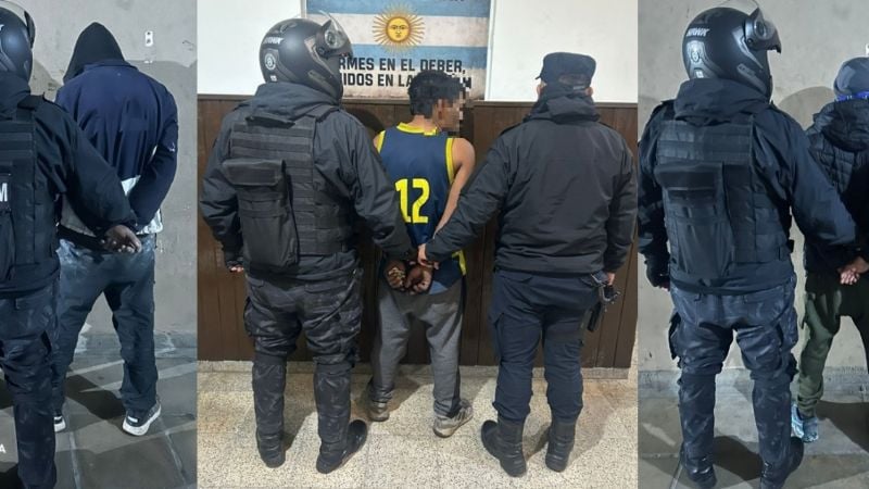 Megaoperativo policial: 15 arrestados, adolescentes demorados y una moto secuestrada