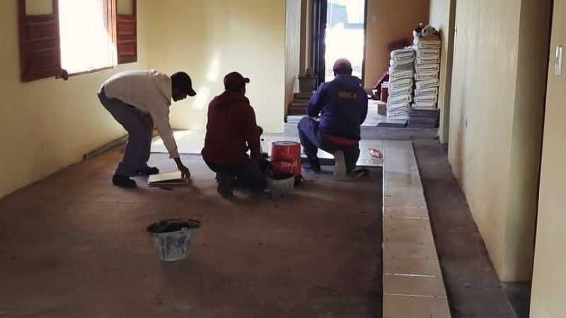 La Municipalidad de Santa María avanza con obras y mejoras en Chañar Punco.