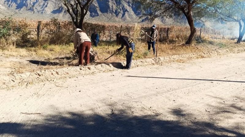 La Municipalidad de Santa María avanza con obras y mejoras en Chañar Punco.