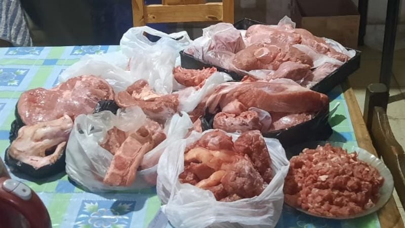 Hallaron restos ocultos entre los árboles y descubrieron un presunto caso de abigeato