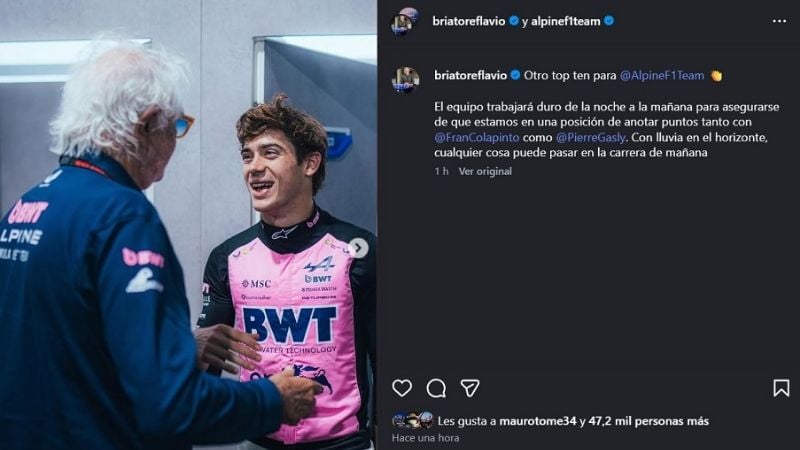 Hasta Briatore quedó conforme