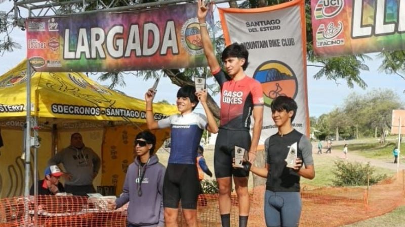 Samuel Sotomayor se lució en el MTB santiagueño