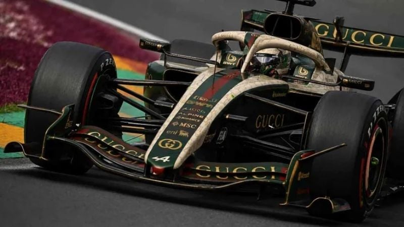 Presentaron la Gucci Alpine que Colapinto correrá en 2027