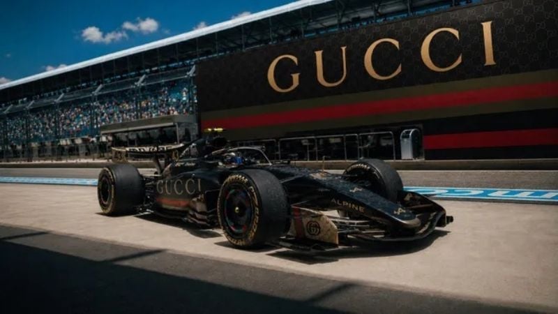 Presentaron la Gucci Alpine que Colapinto correrá en 2027