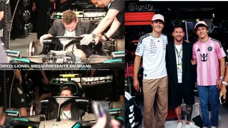 Messi en la F1 con Colapinto y Antonelli