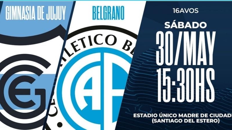 Belgrano con Gimnasia (J), por la Copa Argentina