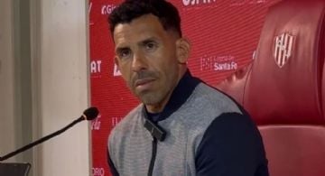 Tévez, molesto con un periodista