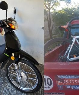 Recuperaron una moto y una bicicleta robada