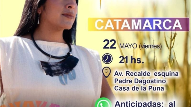 Micaela Chauque llega a Catamarca para presentar  "Corazón de Agua"