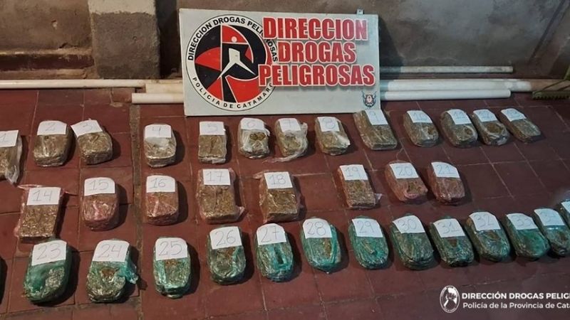 Incautaron 17 kilos de marihuana en una vivienda de la Capital