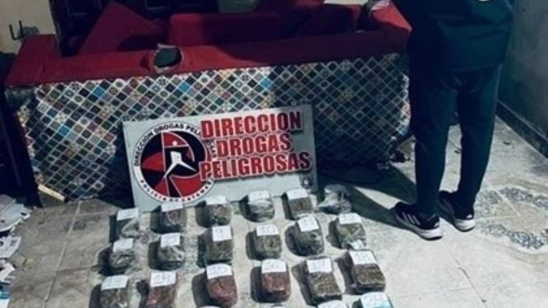 Incautaron 17 kilos de marihuana en una vivienda de la Capital