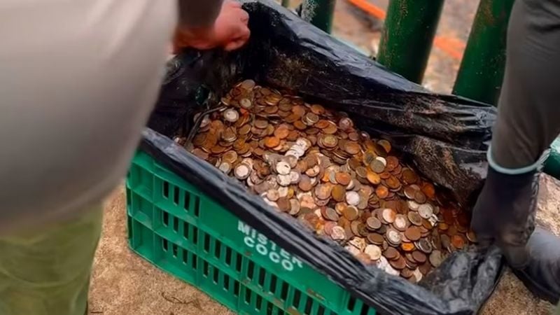 Sorpresa en las Cataratas del Iguazú: encontraron 400 kilos de monedas