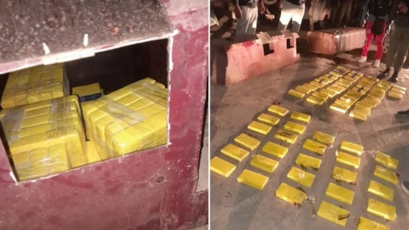 GNA detuvo a un camión con más de 70 kilos de cocaína que era escoltado por un auto