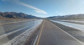 Por hielo en calzada, transitar con precaución sobre ruta nacional 60