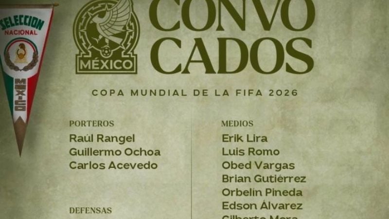 México dio su lista para el Mundial 2026