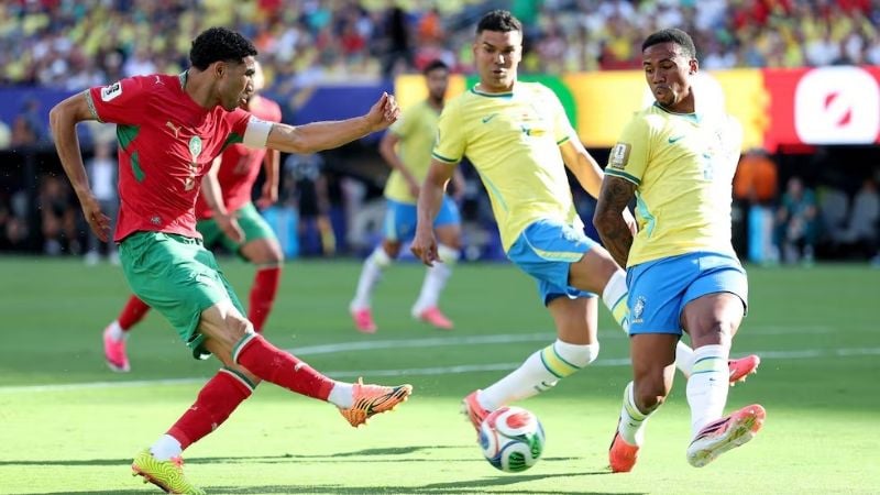 Brasil y Marruecos, 1 a 1 en intenso empate