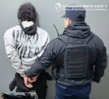 Aprehendieron a un hombre que transportaba un secarropas de dudosa procedencia