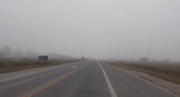 La niebla reduce la visibilidad y piden extremar cuidados al circular por la RN 38