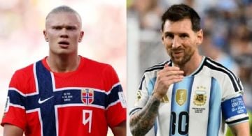 "Es un demente", posteó Haaland sobre Messi