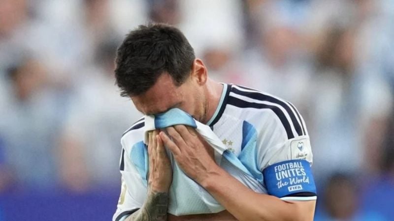 Messi y su llanto tras el primer gol