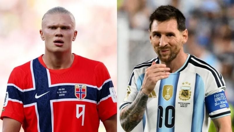 "Es un demente", posteó Haaland sobre Messi