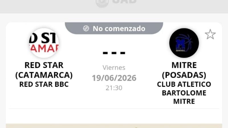 Red Star será el rival de Mitre de Misiones en el Interconferencias