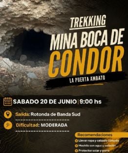 Excursión de trekking a la “Mina Boca de Cóndor”