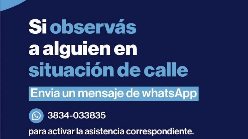 Refuerzan la asistencia a personas en situación de calle en Catamarca