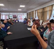 Emotiva y fraterna visita de periodistas al Hogar de Ancianos