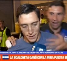 Gesto del “Dibu” con Beltrán: “Vamos, papá…”