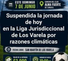Los Varela suspendió por razones climáticas