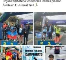 Corredores ambateños lucieron en El Jumeal Trail