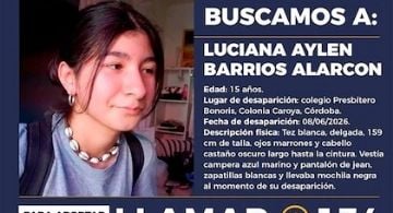 Otra adolescente desaparecida en Córdoba: el operativo incluye casi 100 policías, 20 móviles y un helicóptero