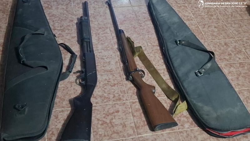 Secuestran dos armas de fuego vinculadas a una causa por amenazas